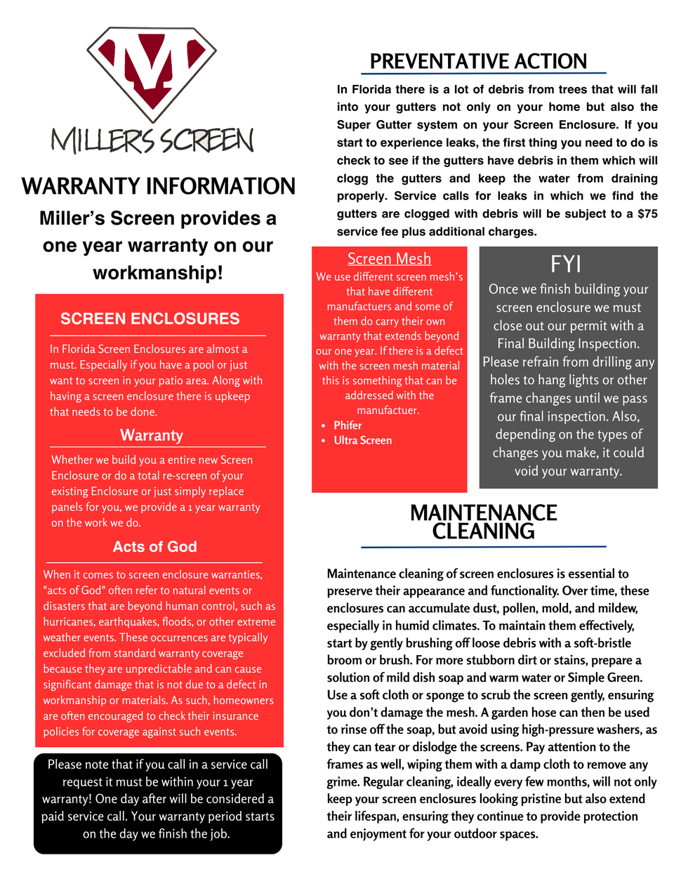 Warranty Information